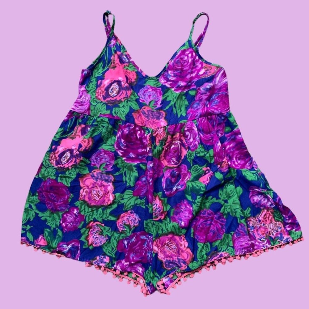 URBAN OUTFITTERS FLIRTY FLORAL HIPPIE‎ ROMPER